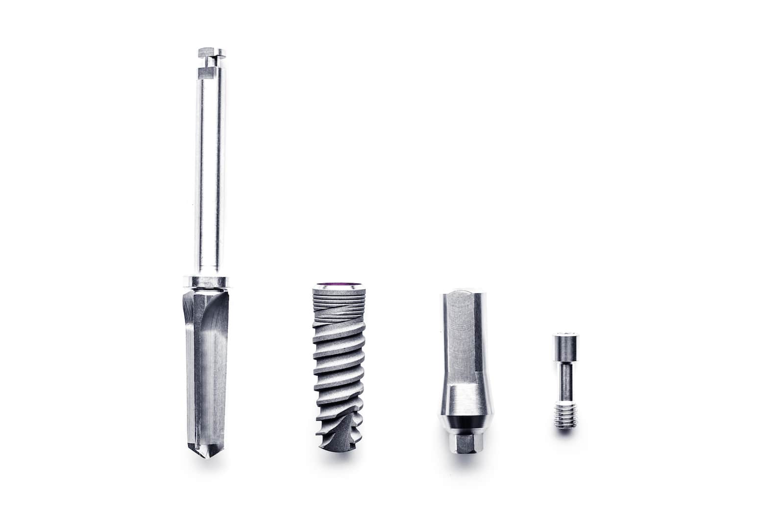 Set of medical implantation screw tools
